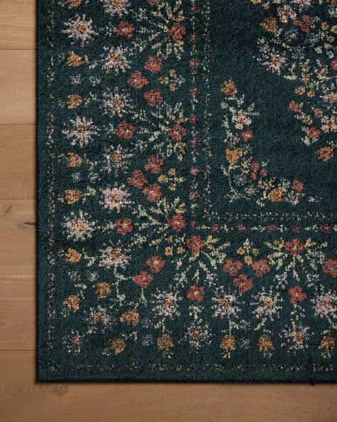 Rifle Paper Co. x Loloi Laurel LAU-02 Floral / Botanical Area Rugs | Rugs Direct Rug Direct, Navy Rug, Navy Area Rug, Dream House Decor, Nebraska Furniture Mart, Traditional Rugs, First Home, My Dream Home, Home Decor Inspiration