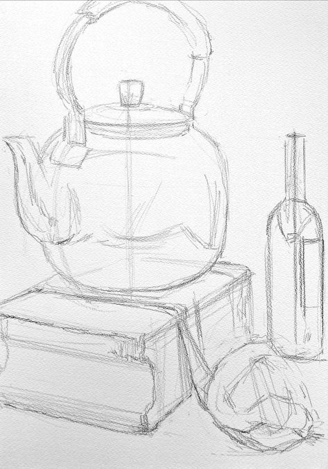 How To Draw Still Life, Still Art Drawing, Still Life Pencil Shading, Still Life Sketch, Drawing Ideas Creative, Life Sketch, Piskel Art, Arte Van Gogh, Object Drawing