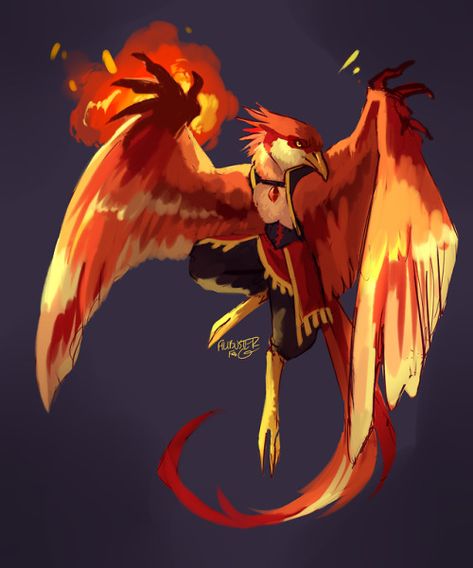 Phoenix Aarakocra, Phoenix Oc Male, Vermillion Bird, Zelda Oc, Dnd Sorcerer, Bird People, Rpg Characters, Digital Art Beginner, Fire Bird