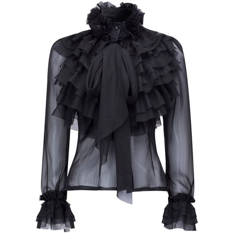 Black High Neck Bow Tie Front Layered Ruffle Sheer Shirt ($36) ❤ liked on Polyvore featuring tops, blouses, jackets, shirts, flower shirt, sheer shirt, tie front blouse, bow tie shirt and long blouse Ruffle Shirts Blouses, Neck Bow Tie, High Neck Shirts, Bow Tie Shirt, Bow Tie Blouse, Organza Blouse, Bow Shirts, Neck Bow, Sheer Shirt