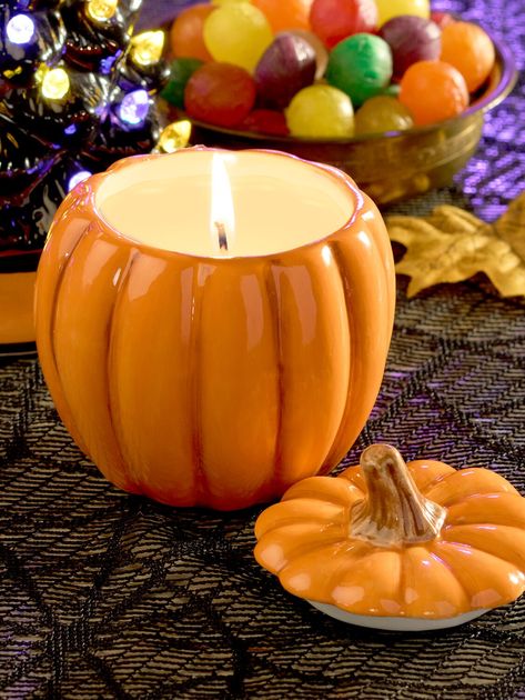 Halloween Candy Apples, Scary Cakes, Fall Apartment Decor, Fall Candy, Pumpkin Spice Candle, Pumpkin Candle, Ceramic Pumpkin, Vermont Country Store, Fall Candle