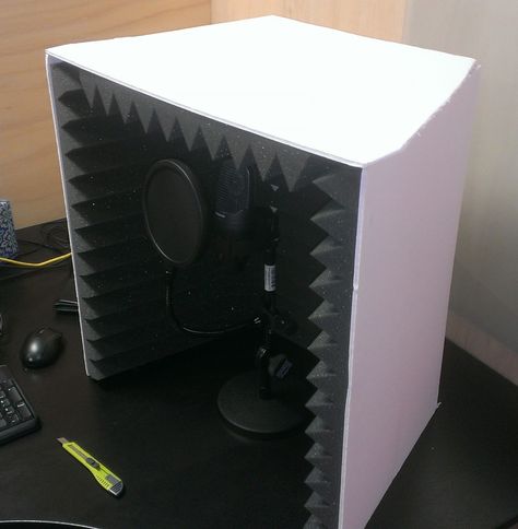 How to Make Your Own Sound Booth for Better Voice Overs - eLearning Brothers Diy Vocal Booth, Sound Booth, Acoustic Panels Diy, Vocal Booth, Studio Foam, Recording Booth, Home Recording Studio Setup, Recording Studio Setup, Audio Editing