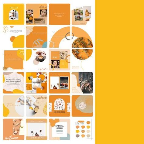 Canva Collage Inspirations Instagram Story Challenge, Story Challenge, Orange Quotes, Boho Instagram, Social Media Packages, Instagram Template Design, Instagram Grid, Collage Techniques, Sticker Template