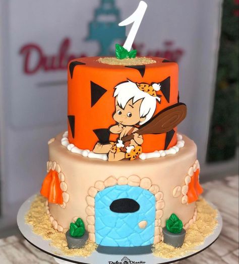 Flintstone Cake Ideas, Bam Bam Baby Shower Theme, Bam Bam Birthday Cake, Flintstone Birthday Cake, Pebbles Flintstone Cake, Flinstones Cake, Pebbles Birthday Cake, Bam Bam Cake, Bam Bam Birthday Party