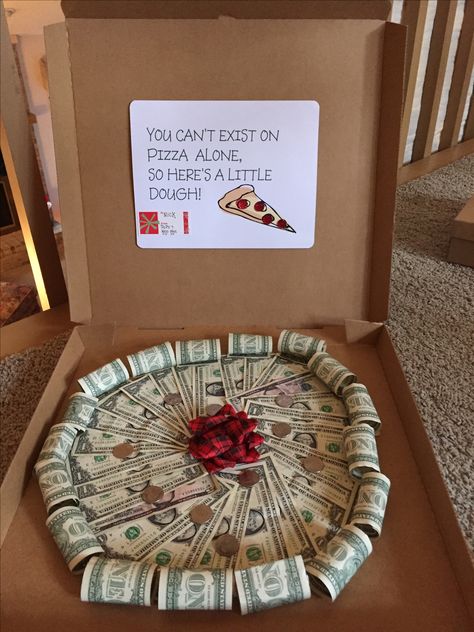 Pizza money for Nick🎄 Gift Ideas, Pizzas, Money Pizza, Birthday Money Gifts, Birthday Money, Pizza Boxes, Money Gift, Dollar Bill, Making Out