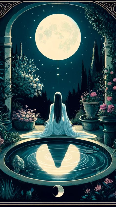 Delve into the depths of intuition and wisdom with 'The High Priestess' tarot card. She represents the mysteries of the subconscious, intuition, and hidden knowledge. Trust your inner voice and embrace the power of intuition on your journey of self-discovery. 🌙✨ #Tarot #Intuition #Wisdom High Priestess Tarot Wallpaper, High Priestess Tarot Card Art, Escapist Aesthetic, The High Priestess Tarot Art, Intuition Aesthetic, Tarot Priestess, High Priestess Aesthetic, High Priestess Art, Tarot High Priestess