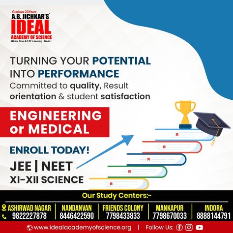 💁‍♀️Admissions are open for XI-XII (Science) l NEET I JEE 📲For more details call on ☎️ +91-9822227878, +91-8446422590, +91-7798433833 +91-7798670033, +91-8888144791 #idealacademyofscience #JEE #NEET #Learning #Education #IdealHaiTohMumkinHai #TaiyaariSuccessKi #HarGharMeIdeal #iitjeepreparation #iitjee2024 Family Quotes Truths, Admissions Poster, Quotes Truths, True Art, Creative Ads, Family Quotes, Coaching, Engineering, Medical