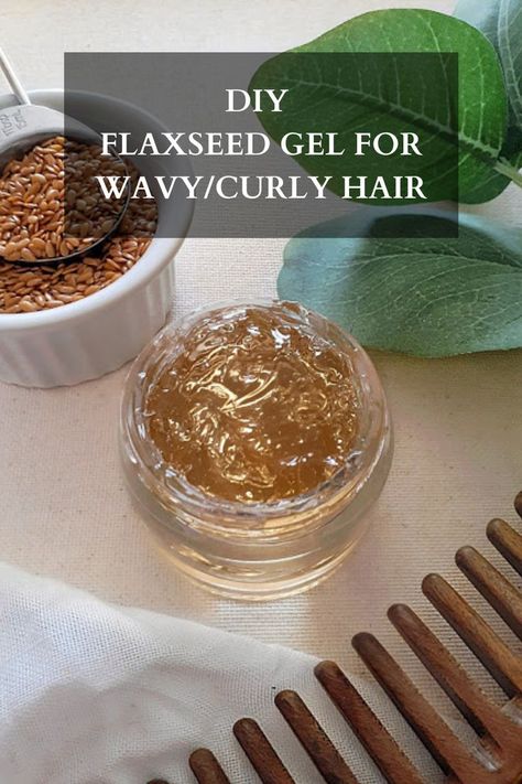 Flax Seed Hair Gel, Homemade Hair Gel, Hair Gel Recipe, Flaxseed Gel, Hair Growth Secrets, Diy Kosmetik, Homemade Hair Products, Diy Hair Care, Wavy Curly Hair