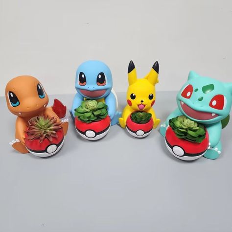 Kids Summer Projects, Plant Pokemon, Pokemon Planter, Star Wars Comics, Digital Goods, Summer Projects, Air Dry Clay, Action Figures Toys, Summer Kids