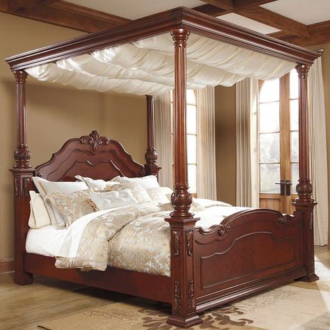 Pandiri Mancham Designs, Poster Bed With Curtains, Canopy Bed Design, Bed With Curtains, Canopy Bed Drapes, Canopy Bedroom Sets, King Poster Bed, Queen Canopy Bed, Bed Drapes