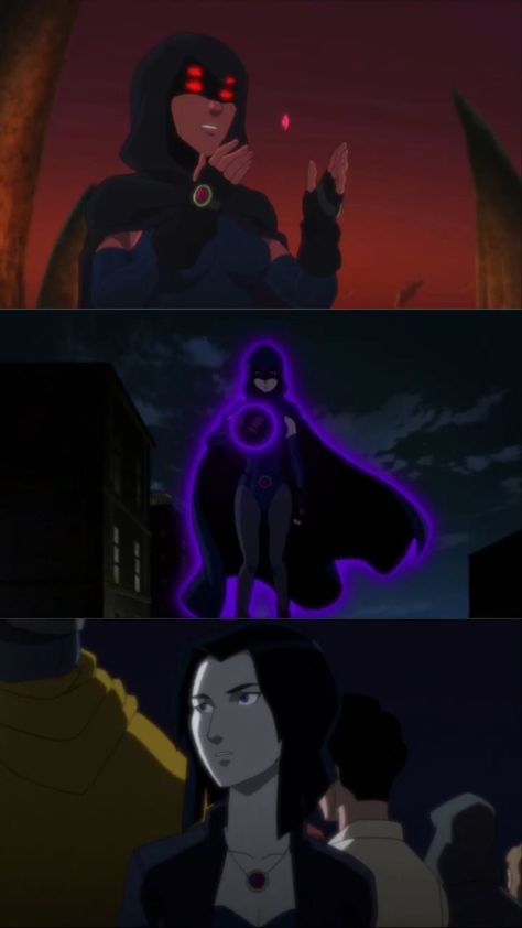 Young Justice, Raven Justice League, Justice League Vs Teen Titans, Justice League Art, Raven Fanart, Robin And Raven, Original Teen Titans, Raven Teen Titans, Dc Movies