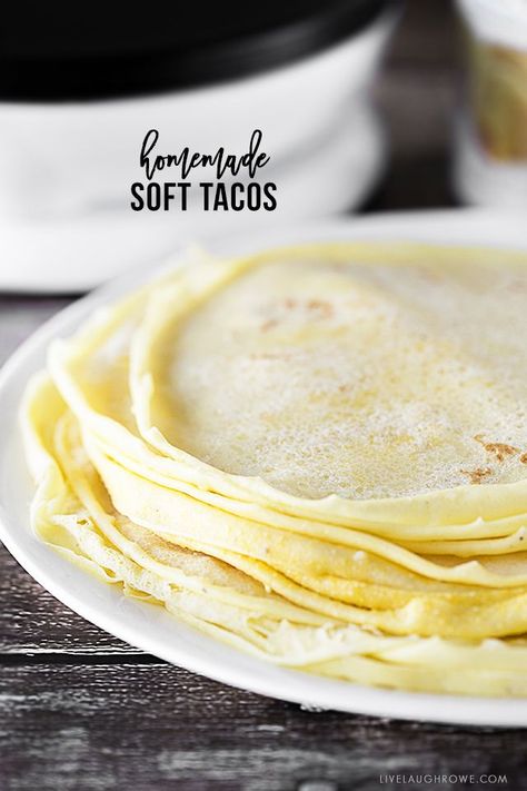 This Homemade Soft Taco Recipe is made with cornmeal and a few other basic ingredients in your pantry or fridge. Cornmeal Crepes for the win! livelaughrowe.com Cornmeal Crepes, Soft Taco Recipe, Soft Tacos Recipes, Corn Tortilla Recipes, Cornmeal Recipes, Crepe Maker, Taco Recipe, Soft Tacos, Tortilla Recipe