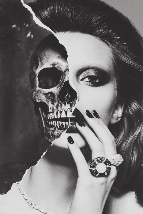 half woman Halloweenský Makeup, Half Skull, Wow Photo, Gcse Art, Beltane, A Skull, A Level Art, Skull Art, Dark Art