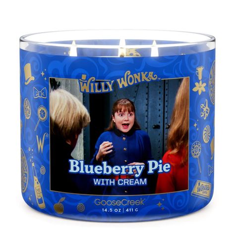 Willy Wonka Blueberry, Lux Body Wash, Blue Gift Basket, Goose Creek Candles, Goose Creek, Candle In The Wind, Fragrant Candles, Apple Candles, 3 Wick Candle