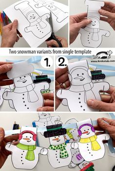 Snowman Garland Animal Crafts For Kids, Boyfriend Diy, Winter Crafts For Kids, Snowman Crafts, Christmas Crafts For Kids, Winter Fun, Winter Crafts, Craft Activities For Kids, Christmas Activities