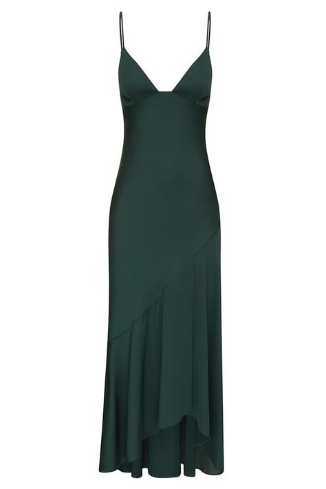 Shona Joy Bridesmaid, Green Emerald Dress, Emerald Green Formal Dress, Bias Slip Dress, Emerald Cocktail, Wedding Edit, Sage Dresses, Shona Joy, Midi Slip Dress