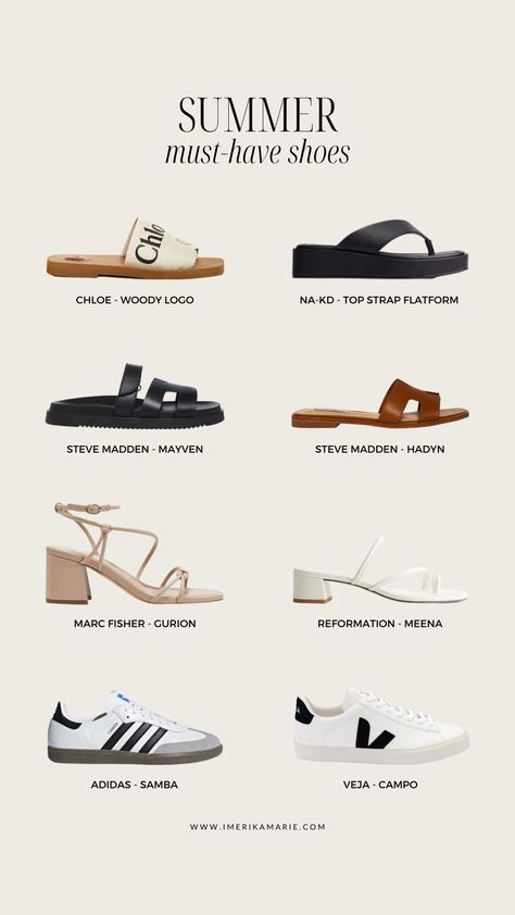 Sandals For Summer 2024, Summer Sandals 2024, Must Have Shoes For Women, Essential Shoes For Women, Must Have Shoes, Best Summer Shoes, Sandals Design, Minimalist Wardrobe Capsule, Shoes For Summer