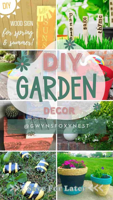 DIY Garden Decor Garden Hacks Diy Creative, Summer Crafts For Adults Diy, Plant Propagation Diy, Fun Diy Crafts For Adults, Plant Markers Diy, Summer Crafts For Adults, Diy Garden Decor Projects, Patio Container Gardening, Garden Tools Diy