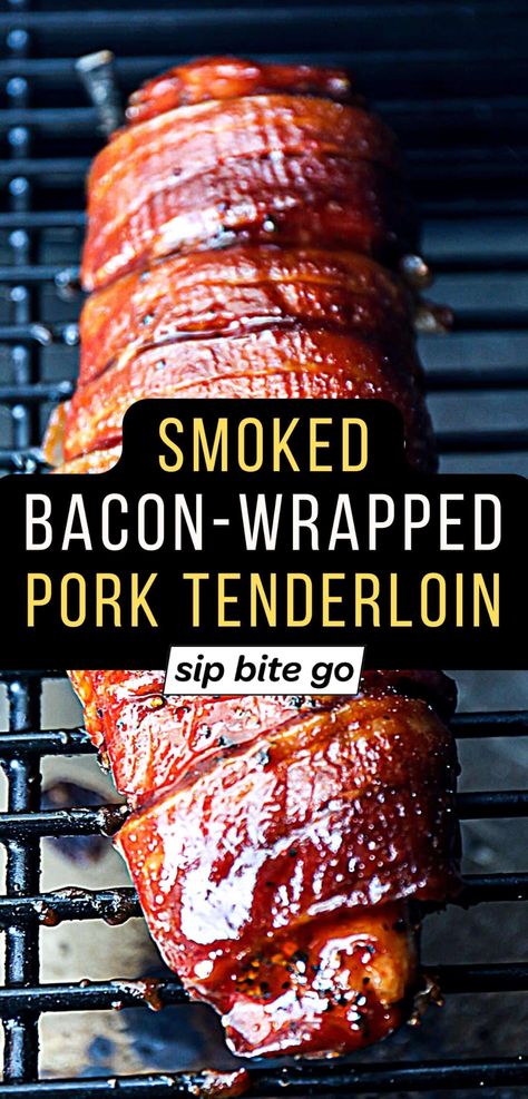 Traeger Smoked Bacon Wrapped Pork Tenderloin Recipe Bacon Wrapped Pork Tenderloin Recipes, Smoker Cooking Recipes, Smoked Pork Tenderloin Recipes, Wrapped Pork Tenderloin, Easy Smoker Recipes, Pellet Smoker Recipes, Smoked Pork Tenderloin, Bacon Wrapped Pork Tenderloin, Traeger Grill Recipes