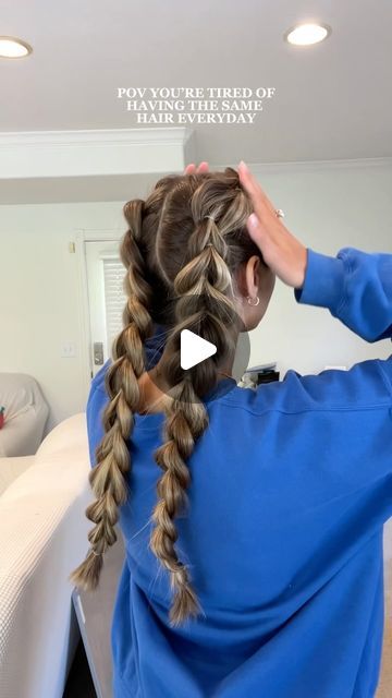 Maddy Millard on Instagram: "The dragon braids are so fun!! 😁🙌🏻  •  •   #hair #hairtok #hairstyle #hairinspo #hairtutorial #hairideas #braids #dragonbraid #summerhairstyles #viralhairstyle #trendinghairstyle #heatlesshairstyles" French Dragon Braids, Easy Pretty Braid Hairstyles, Braided Hairstyles French Braids, Double Dragon Braid, Half Braid Hairstyles, Dragon Braid Tutorials, Dragon Hairstyles, Long Hair Braid Styles, Easy Hair Braids