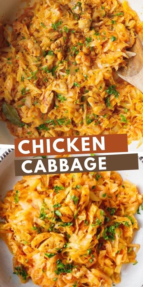 Cabbage With Chicken, Keto Cabbage Recipe, Main Dish Salad Recipes, Cabbage Casserole Recipes, Caprese Salad Recipe, Sauteed Cabbage, Chicken And Cabbage, Low Cholesterol Recipes, Cabbage Casserole