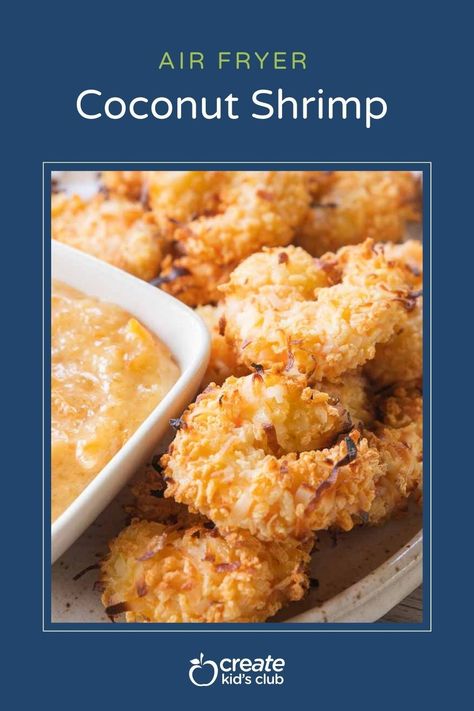 Our air fryer coconut shrimp is breaded and then air fried for perfectly crispy coconut shrimp. Serve this gluten-free recipe with a side for a quick weeknight dinner or make a batch and serve as an appetizer with dip for your next celebration. Perfect for game day! Frying Shrimp, Air Fryer Chicken Leg Recipe, Air Fried Shrimp, Healthy Coconut Shrimp, Cold Appetizer Recipes, Air Fryer Coconut Shrimp, Air Fryer Recipes Chicken Thighs, Air Fryer Chicken Nuggets, Chicken Legs Recipe