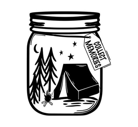 Jar Of Memories, Sublimacion Ideas, Funny Vinyl Decals, Camping Signs, Pop Up Camper, Sticker Maker, Car Personalization, Cricut Craft Room, Tire Cover