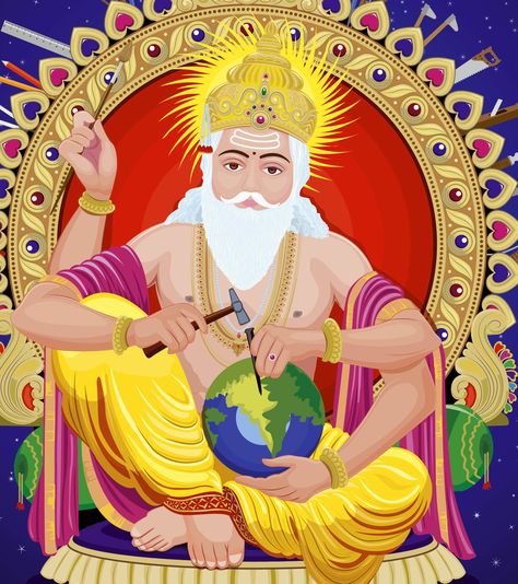 ArtStation - Lord Vishwakarma, Rajesh R Sawant Vishwakarma Hd Wallpaper, Viswakarma Ji Hd, Vishwakarma Photo Hd, Vishwakarma Drawing, Viswakarma Ji, Vishwakarma Image Hd, Vishwakarma Image, विश्वकर्मा जी की फोटो, Vishwakarma God Hd Wallpaper