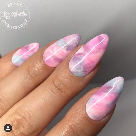 Spring Inspired Nails, Marble Acrylic Nails, Pastel Nails Designs, Marble Nail Designs, French Tip Nail Designs, Spring Nail Trends, Marble Nail Art, Inspired Nails, Nail Art Instagram