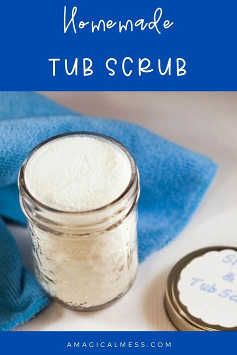 Only 4 ingredients! Make homemade sink and tub scrub that smells amazing and works really well. #cleaner #sink #scrub Make Your Own Scrub, Sink Scrub, Diy Sink, Homemade Cleaning Supplies, Diy Mixes, Diy Scrub, Homemade Cleaning, Health And Fitness Articles, Home Making