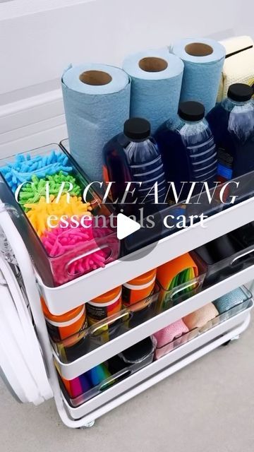 Remote Control Car Storage, How To Organize Cars Toys, Cleaning Cart Ideas, Cleaning Caddy Ideas, How To Keep Your Car Clean And Organized, Organize Car Console, Center Console Organization Car, Car Organization Center Console, Cleaning Cart