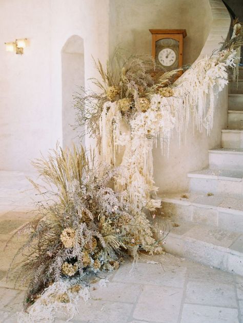 We could spend an eternity admiring these larger than life floral installations for weddings. From lush ceremony backdrops to fluffy clouds canopying the reception, there is no limit to the creativity modern floral designers bring to the table for weddings today. See our favorite 42 ideas for larger than life floral inspiration on #ruffledblog now! Floral Arbor, Wedding Staircase, Flower Installation, Floral Backdrop, Salou, Floral Photo, Ceremony Backdrop, Dried Floral, Popular Wedding