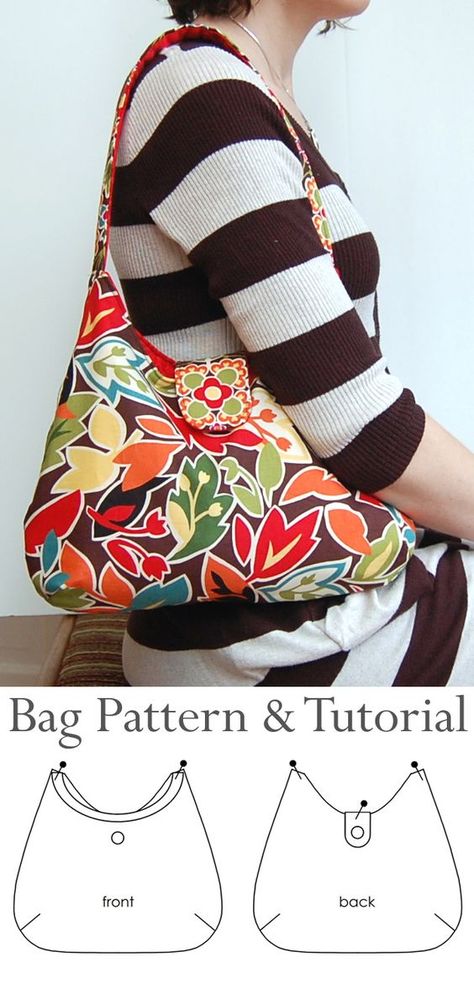 Phoebe Bag Free Pattern, Round Bag Sewing Pattern, Fabric Bags Pattern Free Handbags, Simple Bag Patterns To Sew, Hand Bag Sewing Pattern, Free Bag Patterns To Sew Handbags, Bag Closure Ideas, Free Bag Sewing Patterns, Simple Bags To Sew