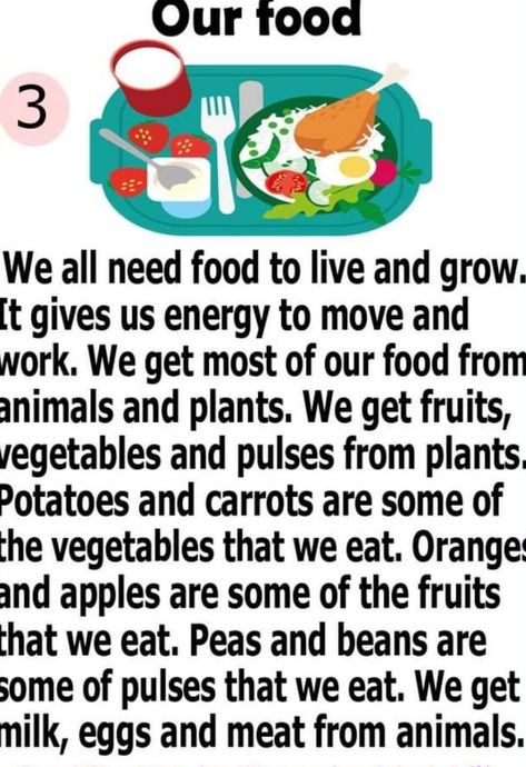 English reading practice . our food essay . Learn english. Kindergarten . grade one Learn To Read English, Reading For Kids, Reading Exercises, English Poems For Kids, Short Reading Passage, Remedial Reading, First Grade Reading Comprehension, Reading Comprehension For Kids, Free Short Stories