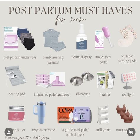 Post Parting Essentials, Post Delivery Care, Postnatal Care Kit, Diy Postpartum Kit, Postpartum Kit For Mom, Post Partum Tips, Postpartum List, Postpartum Needs, Pregnancy Tips For New Moms