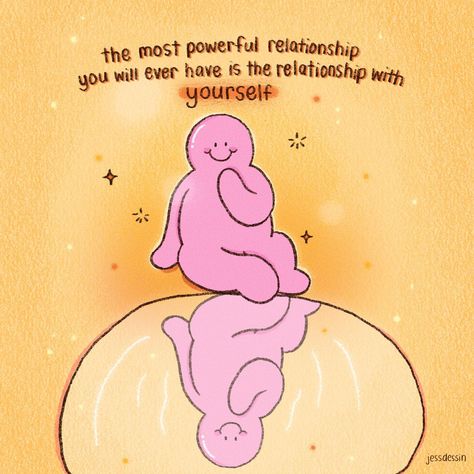 The relationship you have with yourself is the foundation for all other relationships in your life. When you learn to love, respect, and be kind to yourself, you‘ll be better equipped to do the same with others. #youself #loveyourself #personaldevelopment #believeinyourself #relationships #kindtoyourself #artwork #illustrator Mr Bubbles, Positive Quote Poster, Bubble Quotes, Cute Text Quotes, College Quotes, Respect Quotes, Happy Minds, Pink Quotes, Healing Words