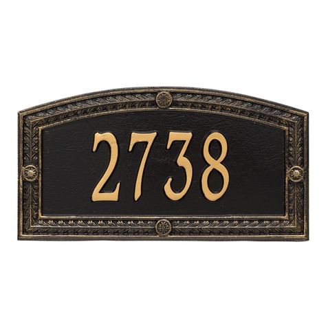 Address and House Number Plaque - Villa Urbana Roman Arch, Address Signs, Address Plaques, Arch Shape, House Number Plaque, Raised Letters, New Homeowner Gift, Classic Architecture, Decorative Borders