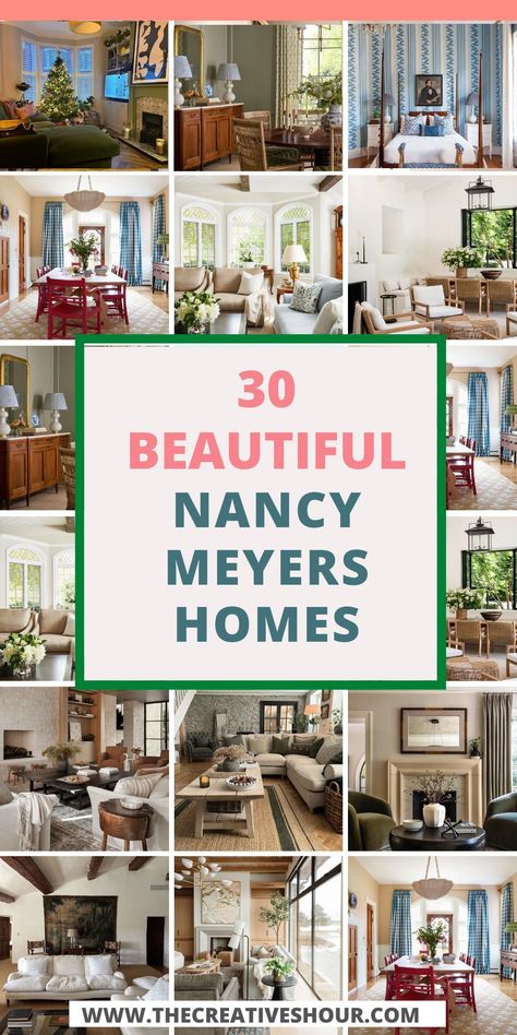 Dive into the heart of Nancy Meyers homes, where every corner tells a story of elegance and warmth. From the cozy office spaces that inspire creativity to living rooms that blend comfort with chic, explore how kitchen style and bedroom designs borrow from the iconic aesthetic. Step into luxurious home theatres and admire the thoughtful exteriors that make these houses a dream. Reese Witherspoon House Interior, Something’s Gotta Give Living Room, Nancy Meyers Home Office, Nancy Myers Homes Aesthetic Living Room, Nancy Meyers Thanksgiving, Nancy Meyers Bedrooms, Nancy Meyers Fireplace, Nancy Meyer Christmas, Cozy New England Living Room