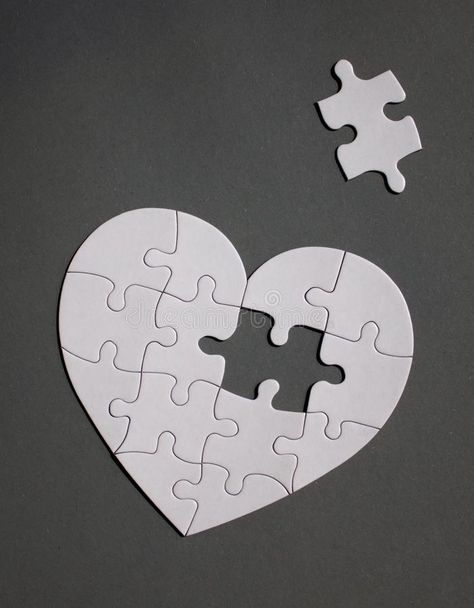 White heart shaped puzzle with missing part. On dark gray background , #Ad, #shaped, #puzzle, #White, #heart, #missing #ad Dark Gray Background, Real One, White Heart, Gray Background, Dark Gray, White