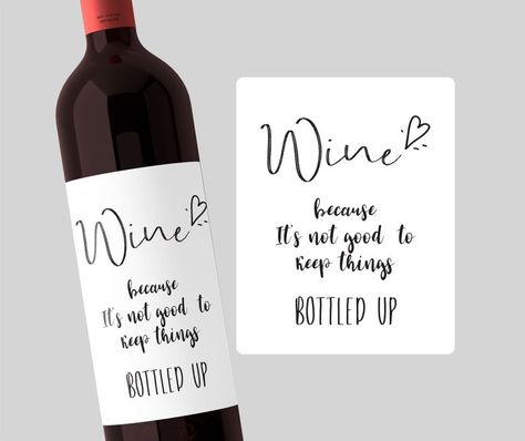 Funny Wine Labels, Mini Wine Labels, Teacher Party, Alcohol Quotes Funny, Good Hygiene, Alcohol Quotes, Gold Wedding Favors, Mini Champagne Bottles, Easy Cocktail