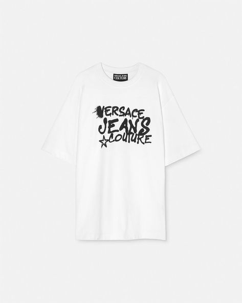 Versace Graffiti Logo T-Shirt | VERSACE Graffiti Logo, Versace Jeans Couture, Versace Jeans, Gianni Versace, T-shirt Polos, Logo T Shirt, Men's Polo, Tshirt Logo, Accessories Design