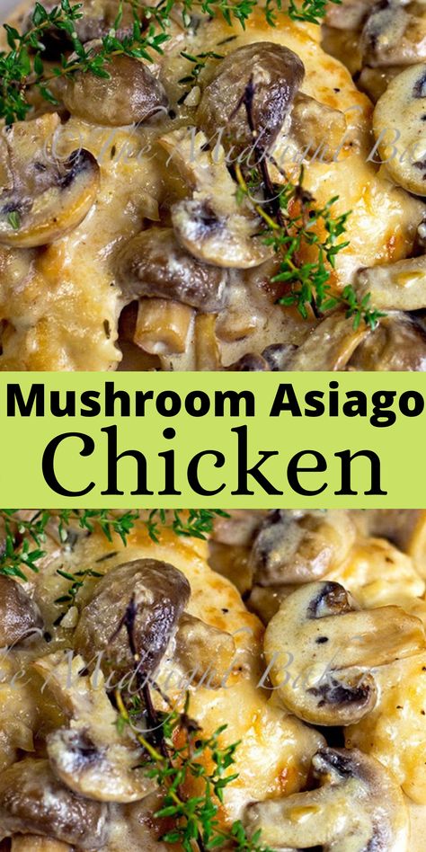 Asiago Chicken, Chicken Entrees, Chicken Main Dishes, Asiago, Chicken Recipes Casserole, Chicken Dishes Recipes, Baked Chicken Recipes, Chicken Thigh Recipes, Poultry Recipes