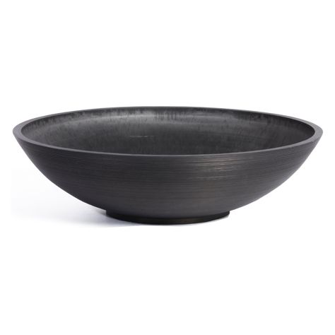 Free Shipping. Buy Veradek 24" Lane Bowl Round Planter - Black at Walmart.com Bowl Shapes, Water Gardens Pond, Black Planters, Bowl Planter, Resin Planters, Black Bowl, Stone Planters, Indoor Outdoor Planter, Mould Design