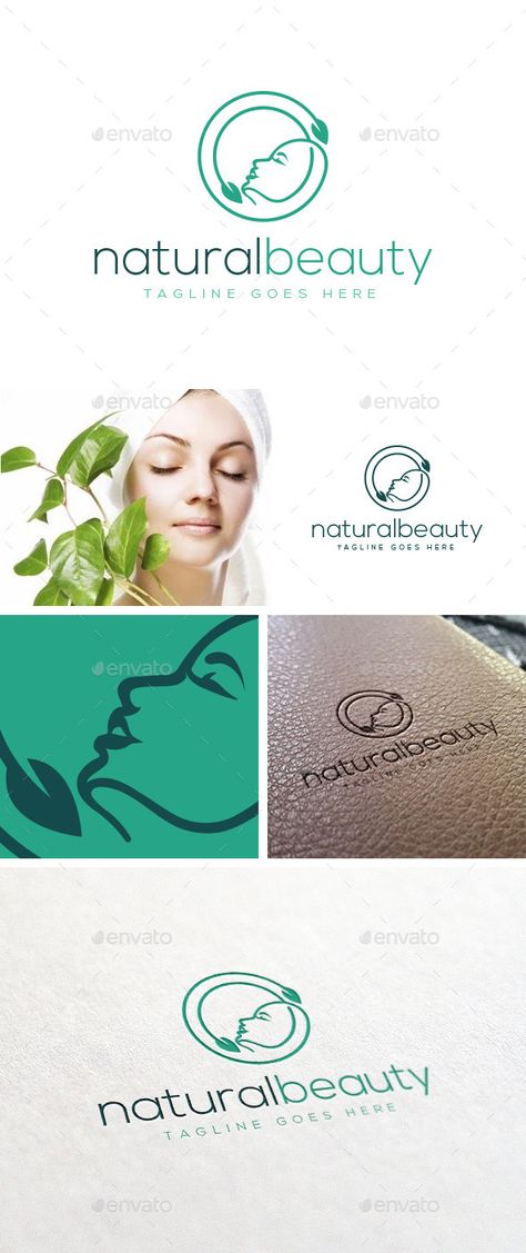 Natural Beauty Logo Template - Logo Templates Beauty Medical Logo, Beauty Doctor Logo, Aesthetic Medicine Logo, Beauty Center Logo, Medicine Logo, Logo Reference, Doctor Logos, Hospital Logo, Minimal Beauty