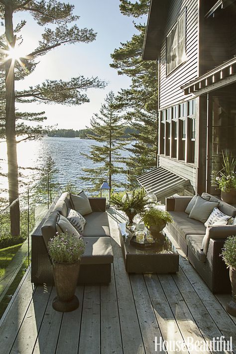 Ontario Cottages, Balkon Decor, Lake Cottage, Design Exterior, The Deck, House Goals, Design Case, 인테리어 �디자인, Summer House