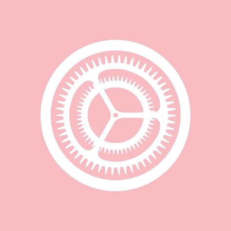 Cute Settings Icon Pink, Cute Settings App Icon, Pink Organization, Settings App Icon, Cover App, Pastel Pink Icons:), App Ikon, Whatsapp Logo, Iphone Logo