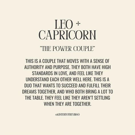 Leo Love Compatibility + What Works ❤️‍🔥 #Listentothevirgo Capricorn Sun Leo Moon, Capricorn And Leo Compatibility, Capricorn Daily Horoscope, Leo Compatibility, Capricorn Compatibility, Capricorn Leo, Leo Wife, Capricorn Life, Capricorn Man