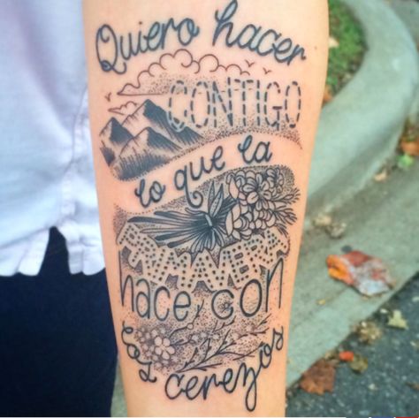 Pablo Neruda wrote these verses in one of his poems and today they make for amazing tattoos. Spanish Tattoo Ideas, Spanish Quotes Tattoos, Spanish Tattoos, Tattoos Behind Ear, Small Wave Tattoo, Tattoos Nature, Tattoos Black Women, Tattoos Matching, Tattoos Drawing