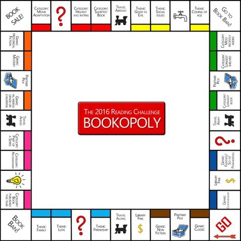 The 2020 Reading Challenge Group - Mini Challenge Archive: Bookopoly - How to Play Showing 1-15 of 15 Passive Programs, Reading Incentives, Library Games, School Library Displays, Reading List Challenge, Library Book Displays, Library Inspiration, Library Activities, Challenge Group