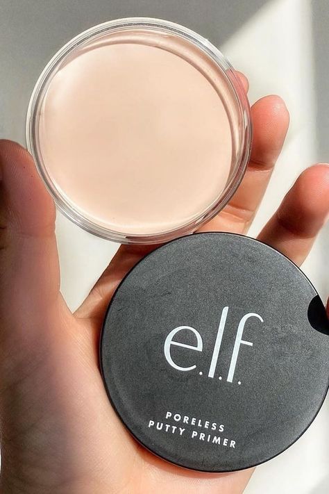 How to Use the e.l.f. Cosmetics Putty Primer Elf Cosmetics Primer, How To Use Elf Putty Primer, E.l.f. Makeup, Primer Aesthetic, Elf Putty Primer, Elf Beauty, Elf Primer, Makeup Pinterest, Putty Primer